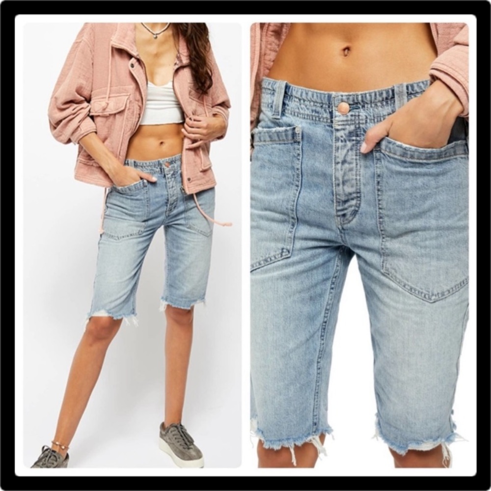 ❤️Free People Rebel Rouser Cut-Off Denim Shorts
Size: 24